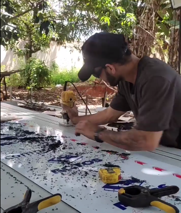 porta de acm fabricada e instalada por Portaço